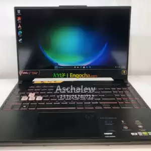 ASUS TUF  F15Intel core i7 12th generationStorage=512gb ssdRam=16gb ddr52.3GHZ Base speed Price in Ethiopia